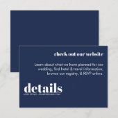 ミニマル結婚詳細招待状 エンクロージャーカード (正面/裏面)