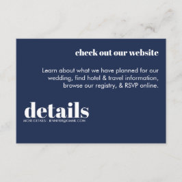 ミニマル結婚詳細招待状 エンクロージャーカード