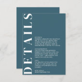 ミニマル結婚詳細招待状 エンクロージャーカード (正面/裏面)