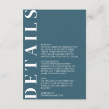 ミニマル結婚詳細招待状