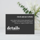 ミニマル結婚詳細招待状 エンクロージャーカード (スタンド正面)