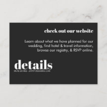 ミニマル結婚詳細招待状