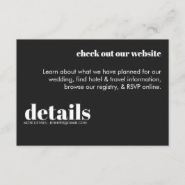 ミニマル結婚詳細招待状 エンクロージャーカード