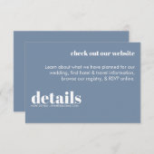 ミニマル結婚詳細招待状 エンクロージャーカード (正面/裏面)