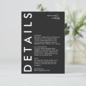 ミニマル結婚詳細招待状 エンクロージャーカード (スタンド正面)