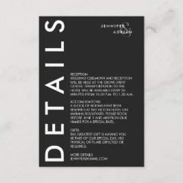 ミニマル結婚詳細招待状 エンクロージャーカード