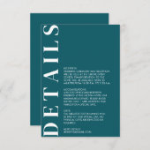 ミニマル結婚詳細招待状 エンクロージャーカード (正面/裏面)