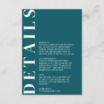 ミニマル結婚詳細招待状