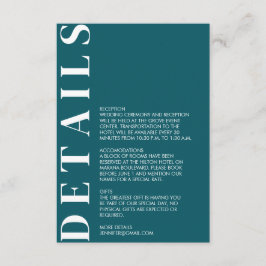 ミニマル結婚詳細招待状 エンクロージャーカード