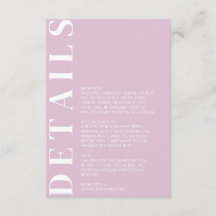 ミニマル結婚詳細招待状