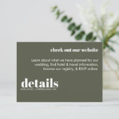 ミニマル結婚詳細招待状 エンクロージャーカード (スタンド正面)