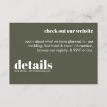 ミニマル結婚詳細招待状