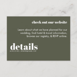 ミニマル結婚詳細招待状 エンクロージャーカード