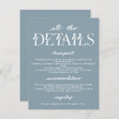 ミニマル結婚詳細招待状 招待状 (正面/裏面)