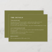 ミニマル結婚詳細招待状 招待状 (正面/裏面)