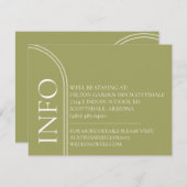 ミニマル結婚詳細招待状 招待状 (正面/裏面)