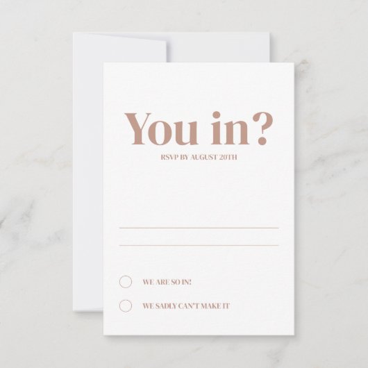 ミニマル結婚詳細招待状 招待状 (正面)