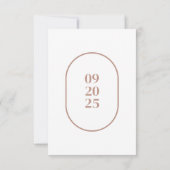 ミニマル結婚詳細招待状 招待状 (裏面)