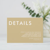 ミニマル結婚詳細招待状 招待状 (スタンド正面)