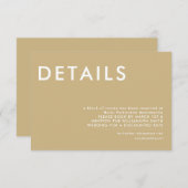 ミニマル結婚詳細招待状 招待状 (正面/裏面)
