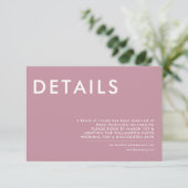 ミニマル結婚詳細招待状 招待状 (スタンド正面)