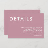 ミニマル結婚詳細招待状 招待状 (正面/裏面)