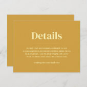 ミニマル結婚詳細招待状 招待状 (正面/裏面)