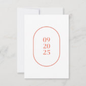 ミニマル結婚詳細招待状 招待状 (裏面)