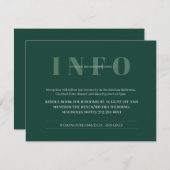 ミニマル結婚詳細招待状 招待状 (正面/裏面)