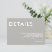 ミニマル結婚詳細招待状 招待状 (スタンド正面)