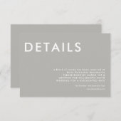 ミニマル結婚詳細招待状 招待状 (正面/裏面)
