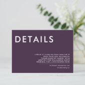ミニマル結婚詳細招待状 招待状 (スタンド正面)