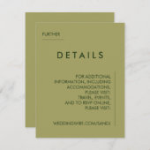 ミニマル結婚詳細招待状 招待状 (正面/裏面)