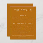 ミニマル結婚詳細招待状 招待状 (正面/裏面)