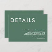 ミニマル結婚詳細招待状 招待状 (正面/裏面)
