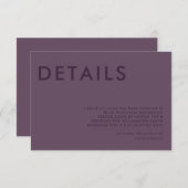 ミニマル結婚詳細招待状 招待状 (正面/裏面)