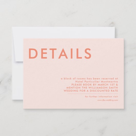 ミニマル結婚詳細招待状 招待状 (正面)