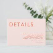 ミニマル結婚詳細招待状 招待状 (スタンド正面)