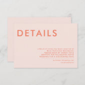 ミニマル結婚詳細招待状 招待状 (正面/裏面)