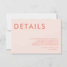 ミニマル結婚詳細招待状 招待状