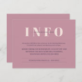 ミニマル結婚詳細招待状 招待状 (正面/裏面)