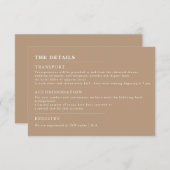 ミニマル結婚詳細招待状 招待状 (正面/裏面)