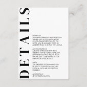 ミニマル結婚詳細 エンクロージャーカード (正面)