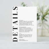 ミニマル結婚詳細 エンクロージャーカード (スタンド正面)