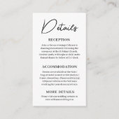 ミニマル結婚詳細 エンクロージャーカード (正面)