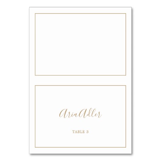 ミニマル結婚金ゴールド座席表 テーブルナンバー (正面)