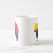 ミニマル絵を描ススプレーベア コーヒーマグカップ (中央)