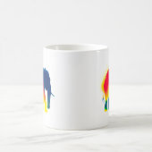 ミニマル絵を描スプレゾウのシルエット コーヒーマグカップ (中央)