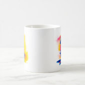 ミニマル絵を描スプレーカンガルーシルエット コーヒーマグカップ (中央)