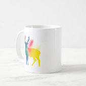 ミニマル絵を描スプレーディアシルエット コーヒーマグカップ (正面左)